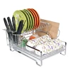 Multifunctional metal drainer stainless steel drying kitchen bowl plate with tray dish storage rack