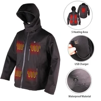 

USB Far-infrared Outdoor Waterproof and Rechargeable Battery Powered Winter Heated Jacket for Ski