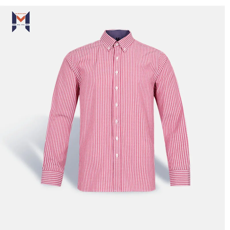 

HIGH-END FASHION HIGH QUALITY OXFORD COTTON WHOLESALE FACTORY STRIPED MEN SHIRT