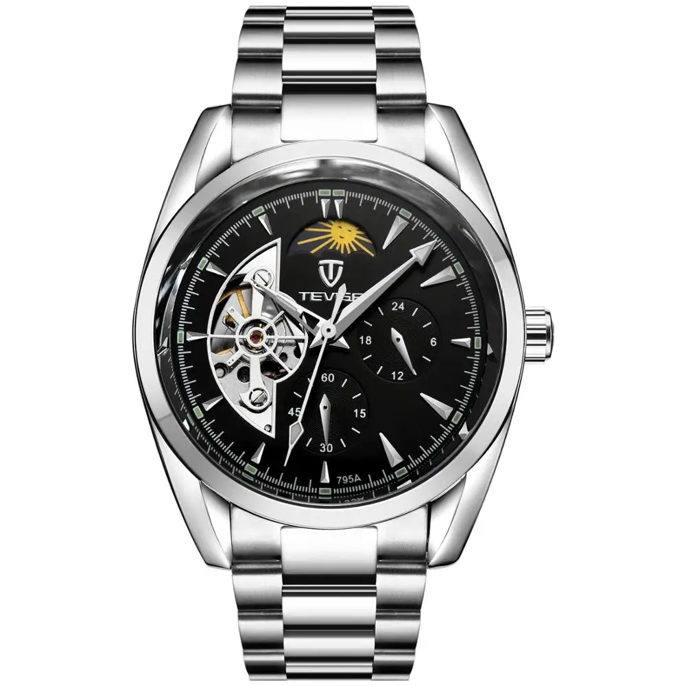 

TEVISE 795A Automatic Mechanical Top Brand Luxury Men Watches Steel Mens Wristwatch, As pictures