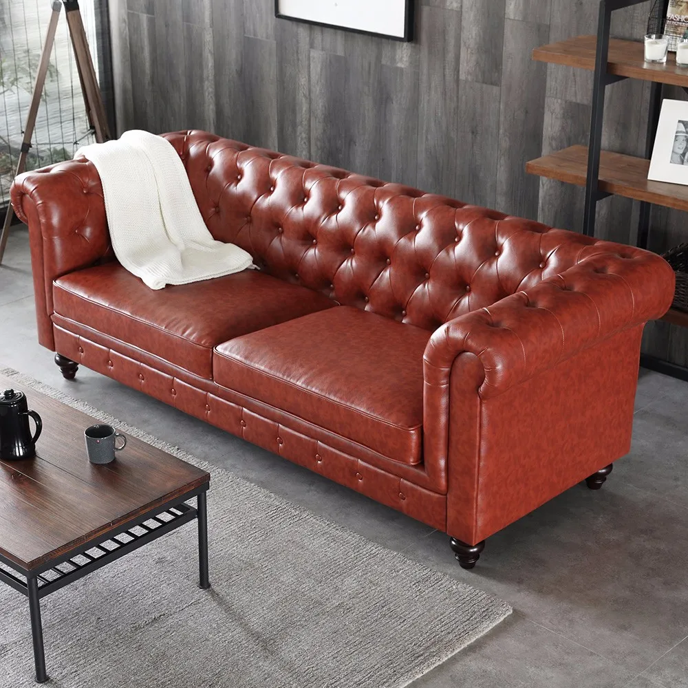 New Normal Price Classic European Small Size Chesterfield Leather ...