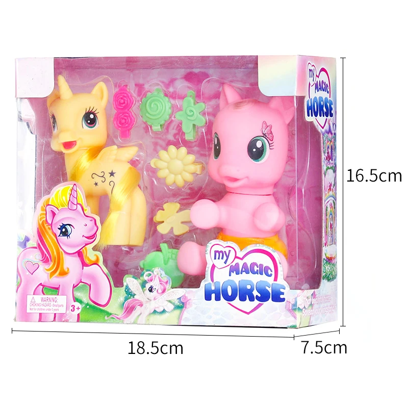 Cartoon Enamelled Horse With Cute Child Toy With Pacifier Buy Horse