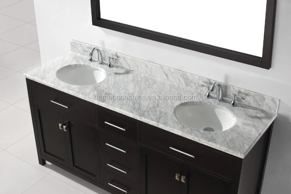 
Hot wooden bathroom cabinet Marble top 