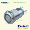 19MM IP67 Stainless steel Momentary 24V 36v 12v Ring Red green Led Billet buttons metal push button switch