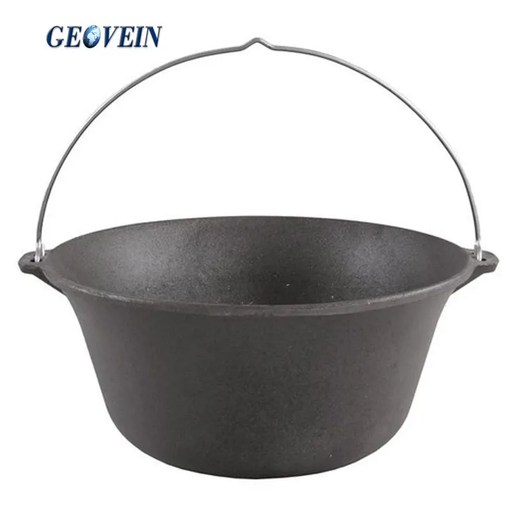 Cast Iron Cauldron Hungarian 11l 16l Hunting Pot Goulash Kettle Boiler ...