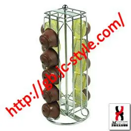 New Revolving Metallic K Cup Coffee Capsules Carousel Holder