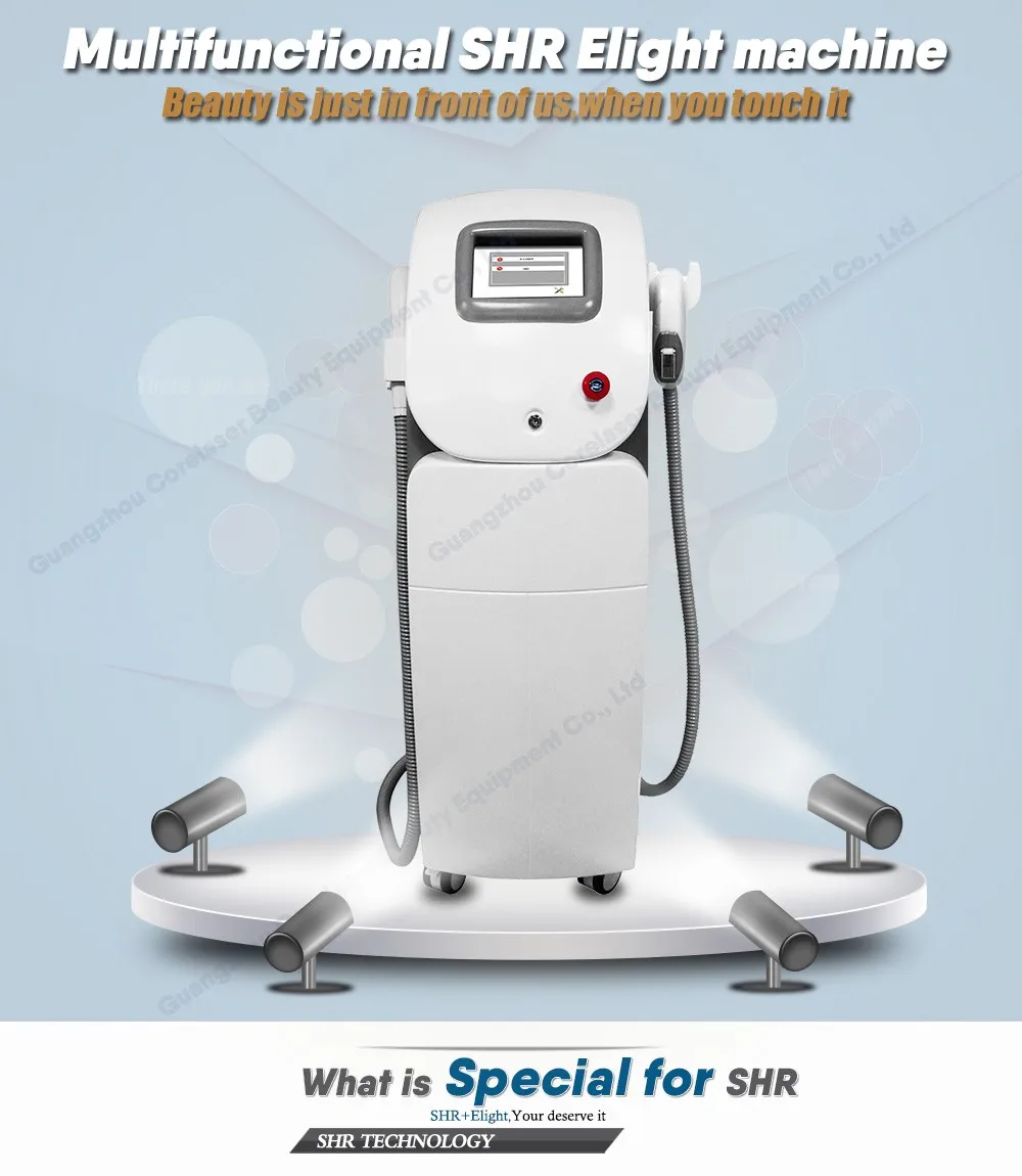 handled shr ipl hair removal laser machine with 650 - 950 nm wavelength