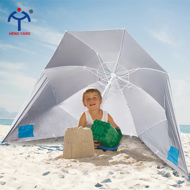Summer Beach Umbrella Upf 50+ Sun Shelter Custom 220cm 8k Waterproof
