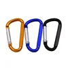 Factory wholesale 7cm aluminum d shape flat side carabiner hook