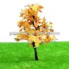 Scale Galvanized iron wire yellow leaf maple tree model for house building layout/architecture materials
