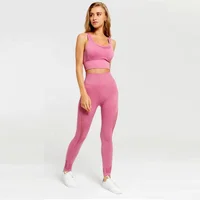 

2020 Women Sexy High Waits Yoga Bra Top and Pants Leggings 2sets Wholesale Workout Gym Fitness Sportsuit seamless yoga set