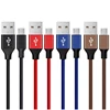 28AWG 1M 1.2M 1.5M Braided Micro USB Cable Sync Data Cable For Mobile Phone USB Chargering Cable