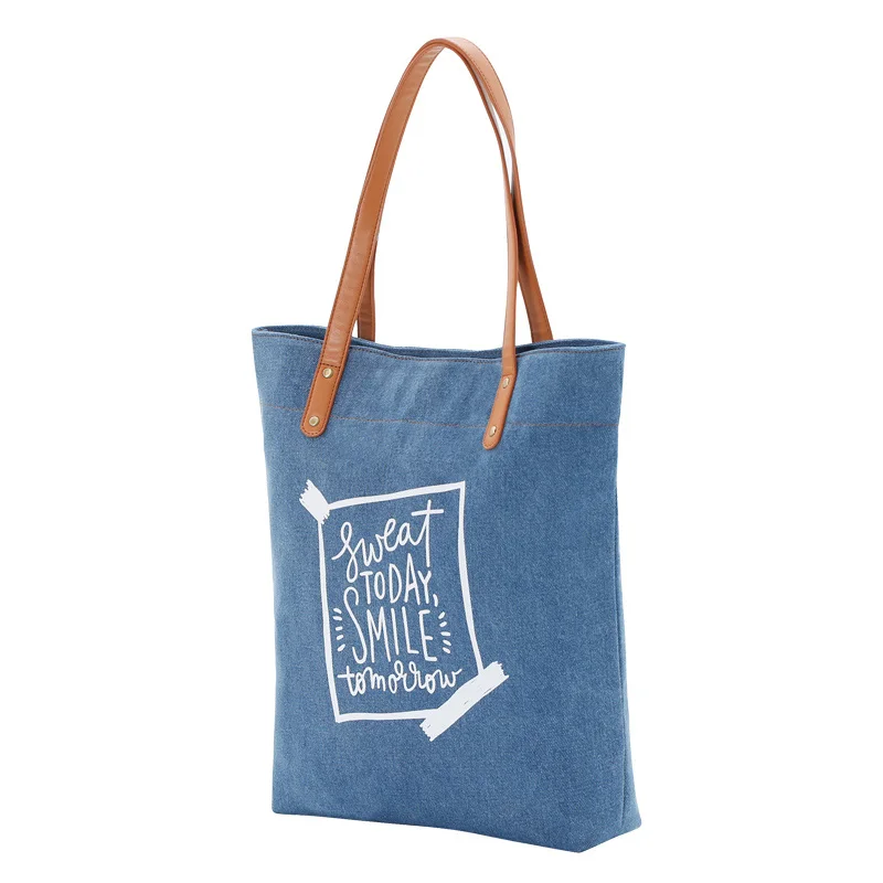 

Custom printed denim cotton bag tote bag, Any color from our color card