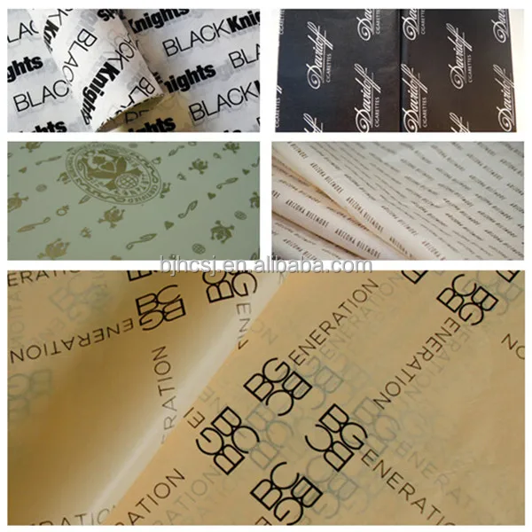 fashionable logo printed tissue wrapping paper
