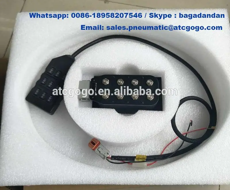 1/4" Aavu8 8corner Solenoid Valve Block With Cable Plug And