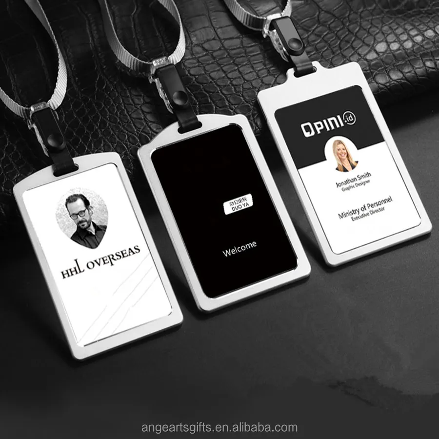 

Aluminium alloy Staff id card holder worker name badge holder Business ID Credit Card Holder, Transparent