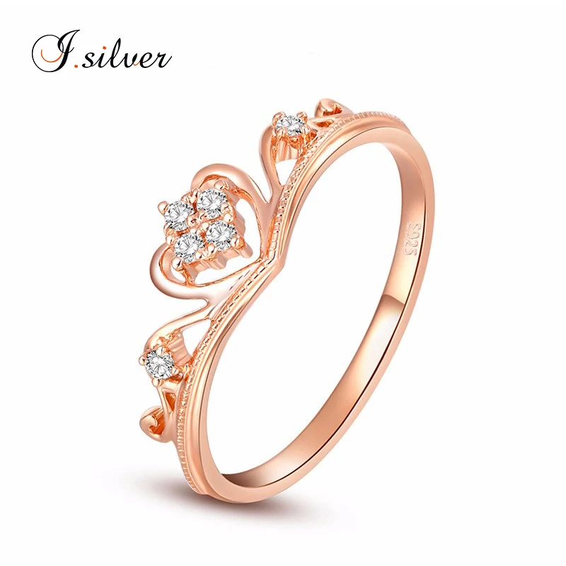 

2018 Wholesale crown 925 sterling silver rings with rose gold for women R30110, N/a