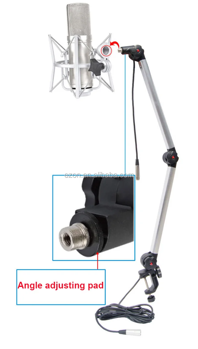 Flexible Adjustable Microphone Stand,Professional broadcasting microphone stand,Suspension Boom Scissor Arm Mic Stand