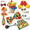 Adult Clown Costume Accessory Clown Circus Fancy Dress Party Shoe Tie Wig BOT17035