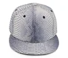 Snake skin pattern PU leather 3D embroidery logo snapback cap and hat with tribal plastic buckle