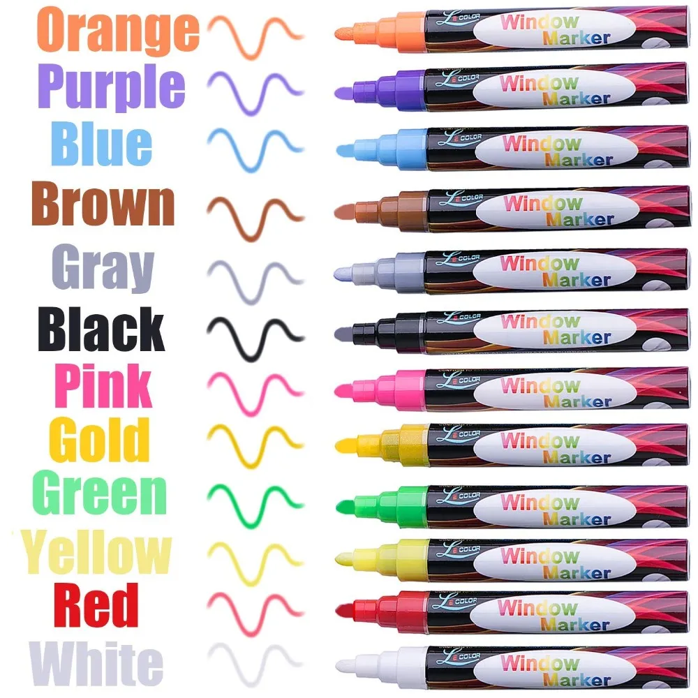 Liquid Chalkboard Window Chalk Markers non Toxic Safe & Easy To Use