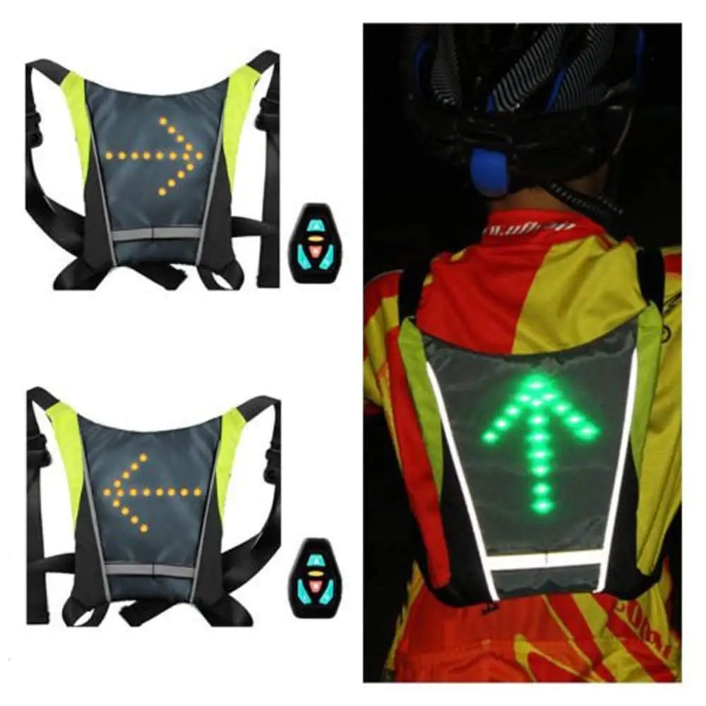 Outdoor Led Back Light Night Running Warning Safety Lights With Direction Signal Usb Charge For