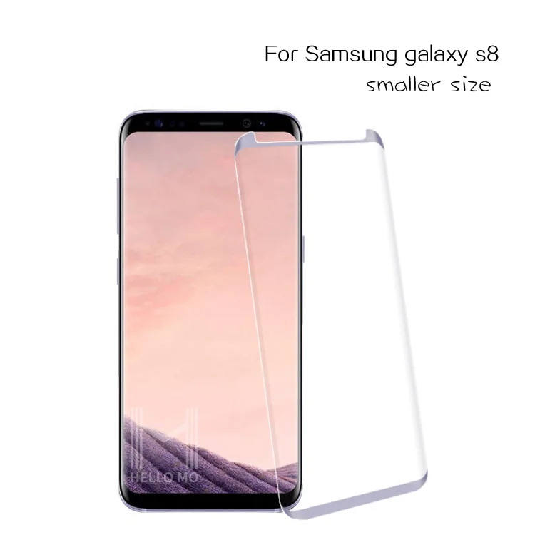 Full glue 3D Curved 9h clear tempered glass screen protector for Samsung Galaxy S8 S8+