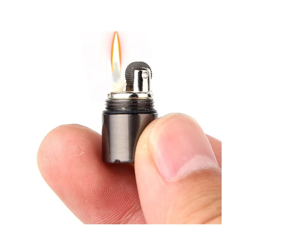 

Keychain Waterproof Fire Starter Capsule Oil Gas Lighter