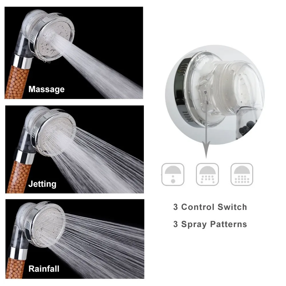 Homedec High Pressure Filtration Water Saving Handheld Shower Head
