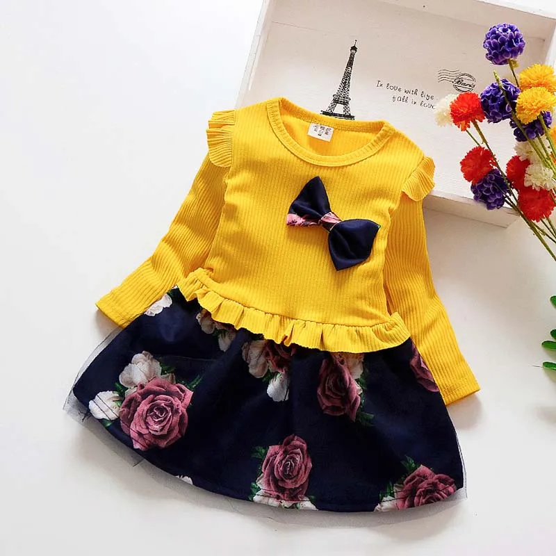 

wholesale kid girl dress clothing spring autumn Flower Girls party dress, As picture