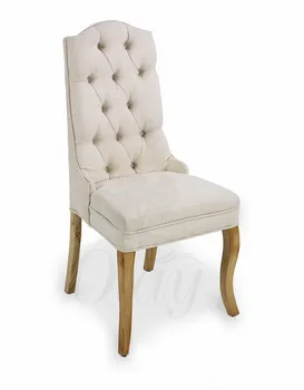 Francés Sillas De Comedor Botón Alta Silla De Lino Tela Para Muebles ... Francés Sillas De Comedor Botón Alta Silla De Lino Tela Para Muebles ...