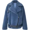 New Arrival Luxury Women Overcoat Real Sheep Shearling Sheepskin Fur Leather Jacket Fashion Warm Real Fur Jacket Women