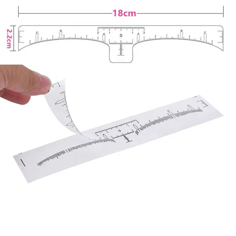 

Disposable Eyebrow Ruler Microblading Measurement Mark PMU Sticker Tattoo Tool, Clear