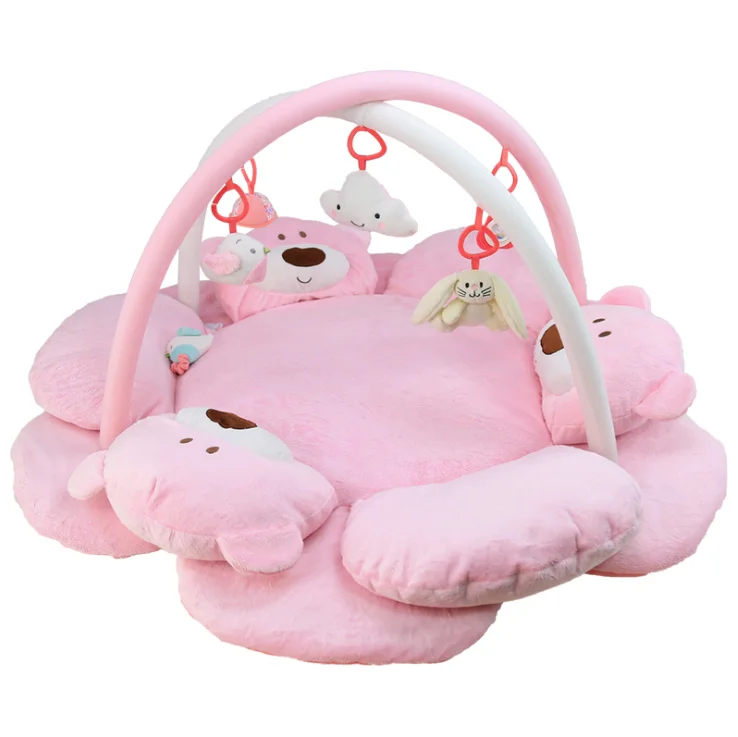 
Pink and Blue Plush Bear Music Play Mats 0-1 old baby 
