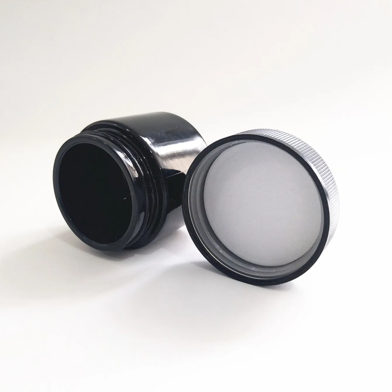 Black Uv Glass Jar Storagte Containers Airtight Child Resistant Glass ...