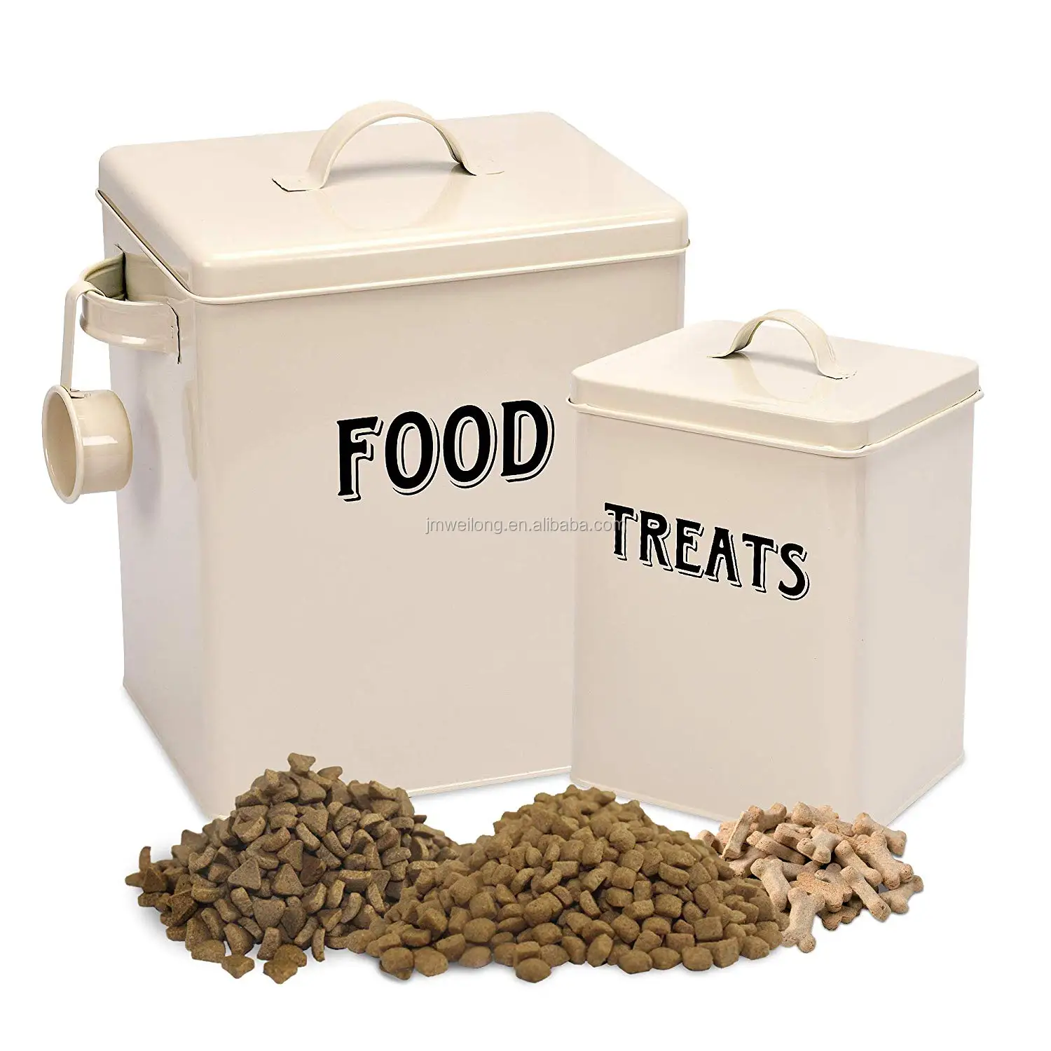 Retro Steel Dog Food Container With Scoop Dog Food Storage Buy Dog