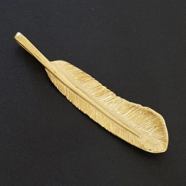 

Brass Feather Plume Shape Charms Pendant