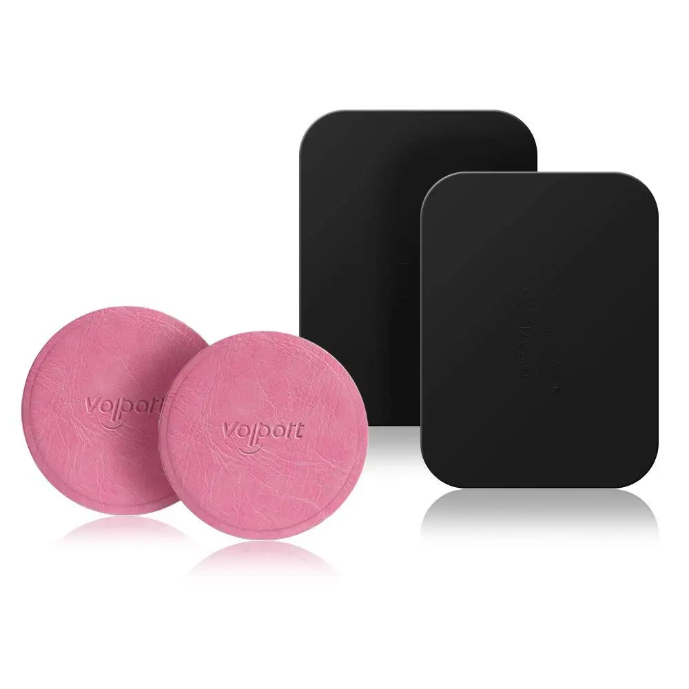 Leather Mount Metal Plate 2 Round, Universal Pink Metal Plate 2 Rectangle, for Magnetic Car Phone Mount Holder(Pink+Rectangle)