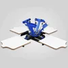 4 color 4 station rotary silk screen printing machine manual silk screen printer
