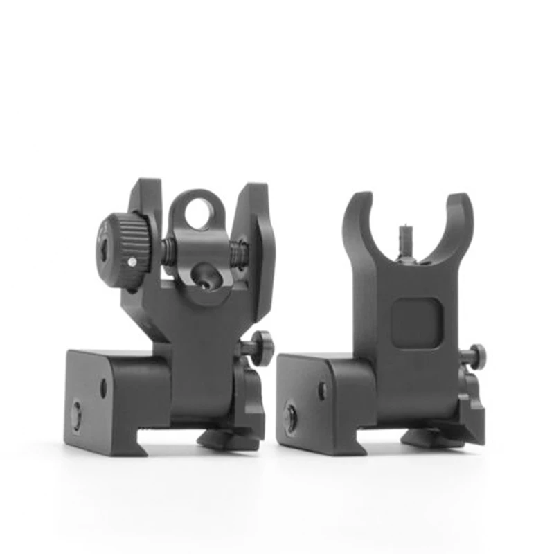 

Flipup Front Rear Iron Sight Set Rapid Transition Set A2 Mil Spec Low Profile, Black