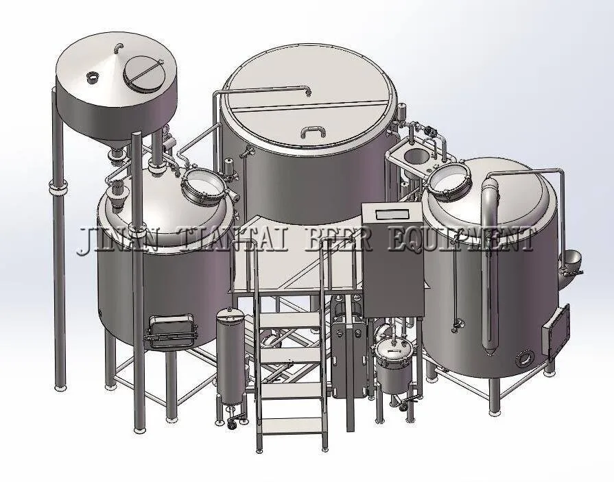 Tiantai 1000l 10hl 8bbl Stainless Steel Steam Three Vessel Semiauto Beer Brewing System Buy 2302