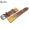 Watch accessories Strap leather beauty degree lizard leather watch strap with the gold or silver butterfly buckle 22mm 23mm