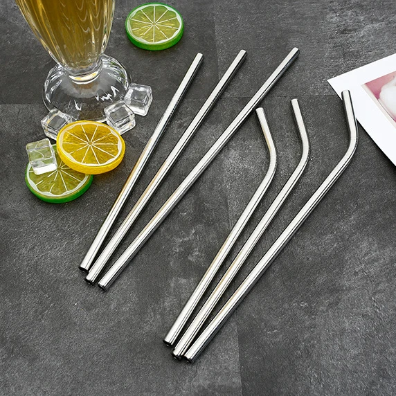 

Hot Sale Bulk Price Metal Straws Stainless Steel Bent Straw, Nature