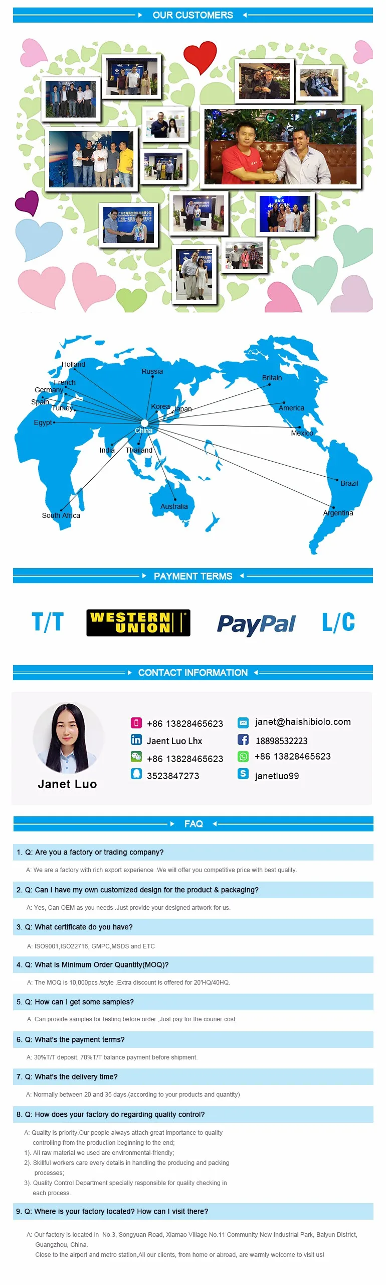 Factory and products infomations From Guangzhou Haishi&Yilong&Saiyin Biological Technology Co.,Ltd Janet Luo_03