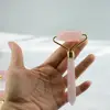 Single Rose Quartz Jade Roller Facial Message Roller With Guasha Stone