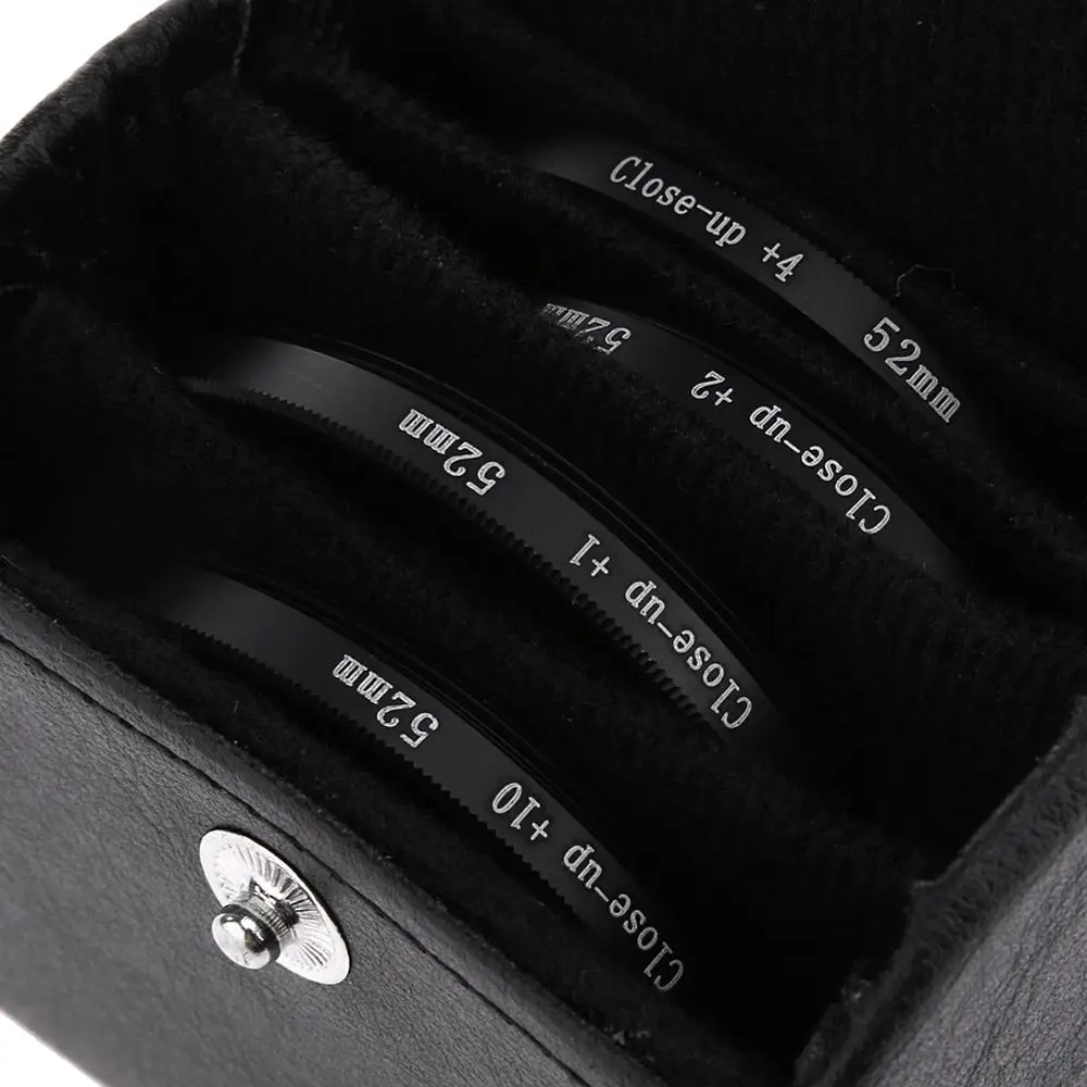52mm 67mm 72mm 77mm Macro Close-Up Filter Set +1 +2 +4 +10 Lens with Pouch Macro Lens Filter Kit for Canon DSLR Camera