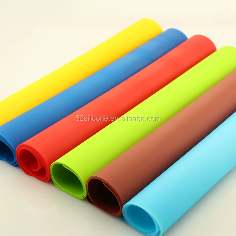 

Colorful Waterproof custom printing silicone rubber placemat, Pantone color