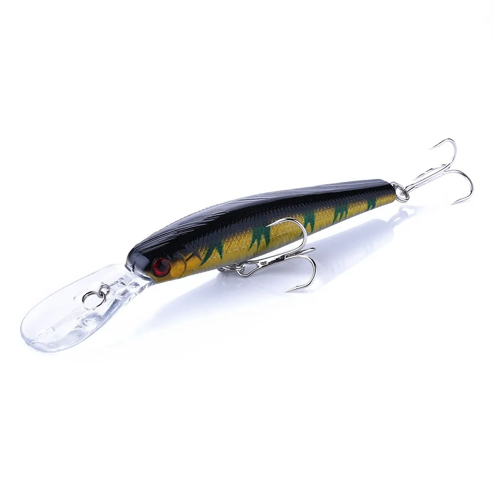 Hengjia Hard Plastic Baits Minnow Fishing Lures 125mm 14g 4 Hooks