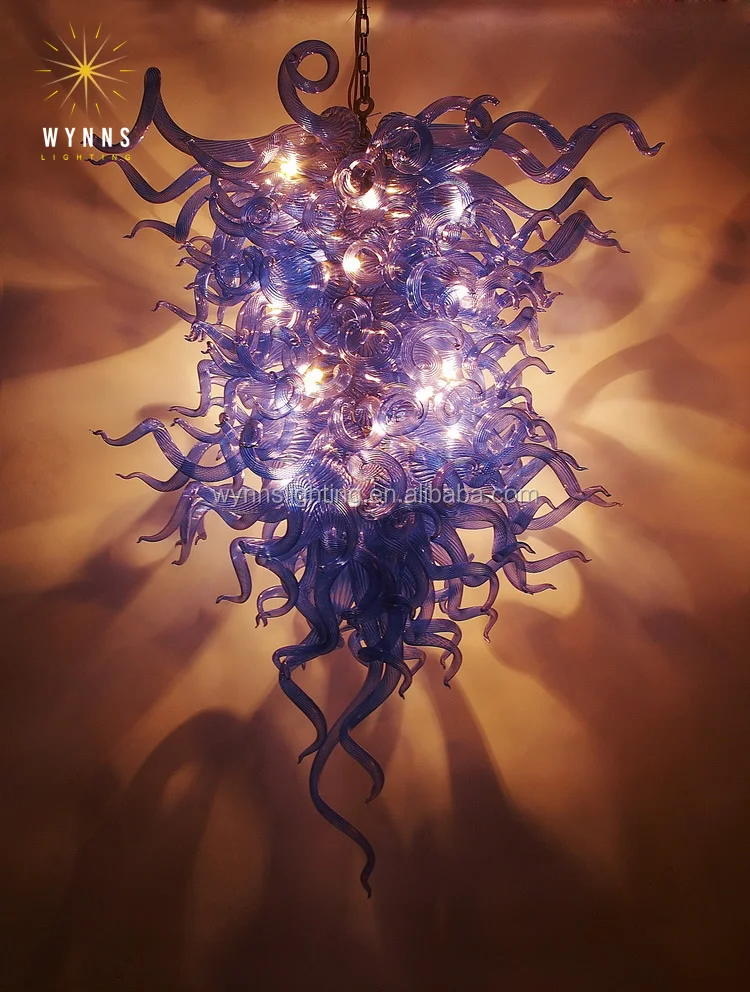 Chihuly chandelier with LED light source for hotel and home decoration
