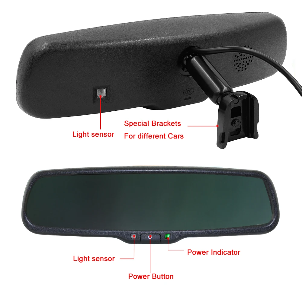 Replacement 4.3 Inch LCD Car Rear View Mirror Auto dimming Glass|  Alibaba.com